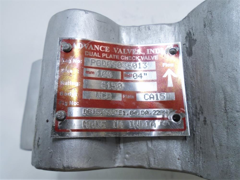 Advance 4" 150# WCB Dual Plate Wafer Check Valve DP15.SEVIEI.04.DA.22PN